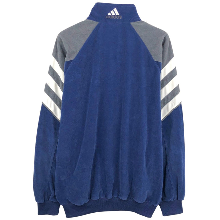 00'S adidas jersey track jacket, men's size L polyester Charcoal Vintage Second Hand
