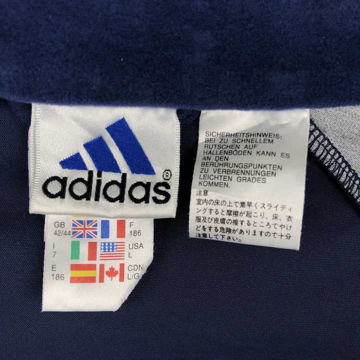 00'S adidas jersey track jacket, men's size L polyester Charcoal Vintage Second Hand