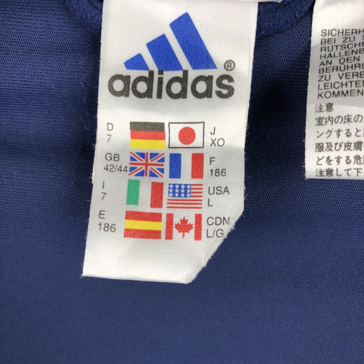 00'S adidas jersey track jacket, men's size L polyester Charcoal Vintage Second Hand