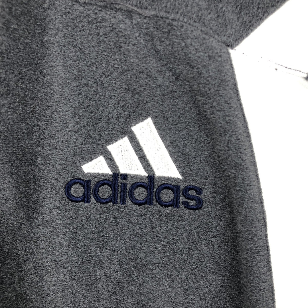 00'S adidas jersey track jacket, men's size L polyester Charcoal Vintage Second Hand