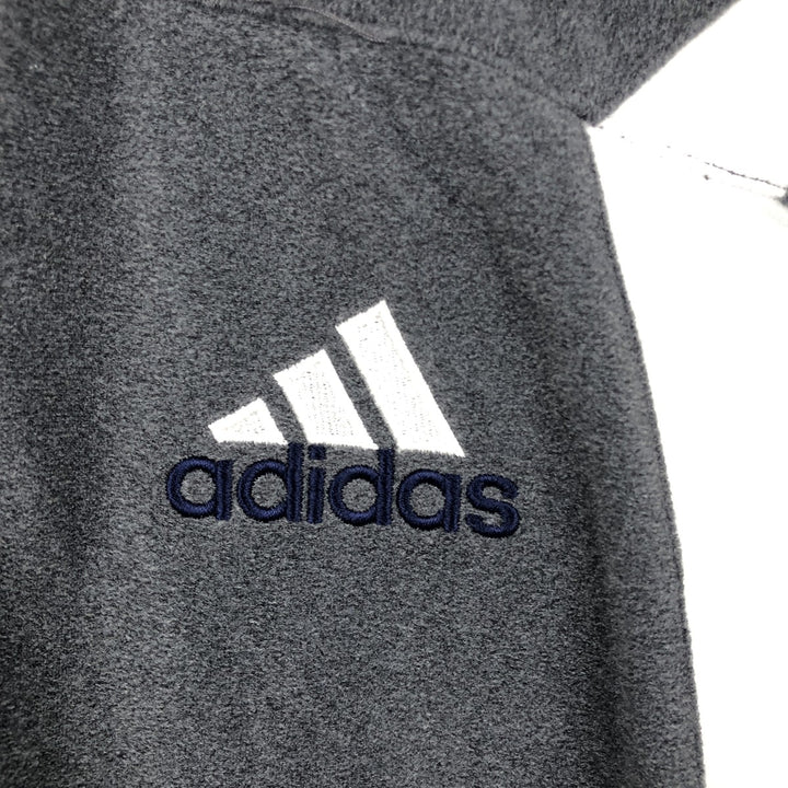 00'S adidas jersey track jacket, men's size L polyester Charcoal Vintage Second Hand