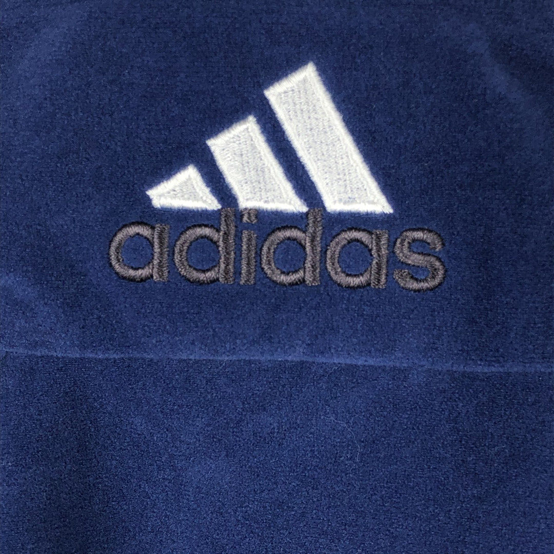 00'S adidas jersey track jacket, men's size L polyester Charcoal Vintage Second Hand
