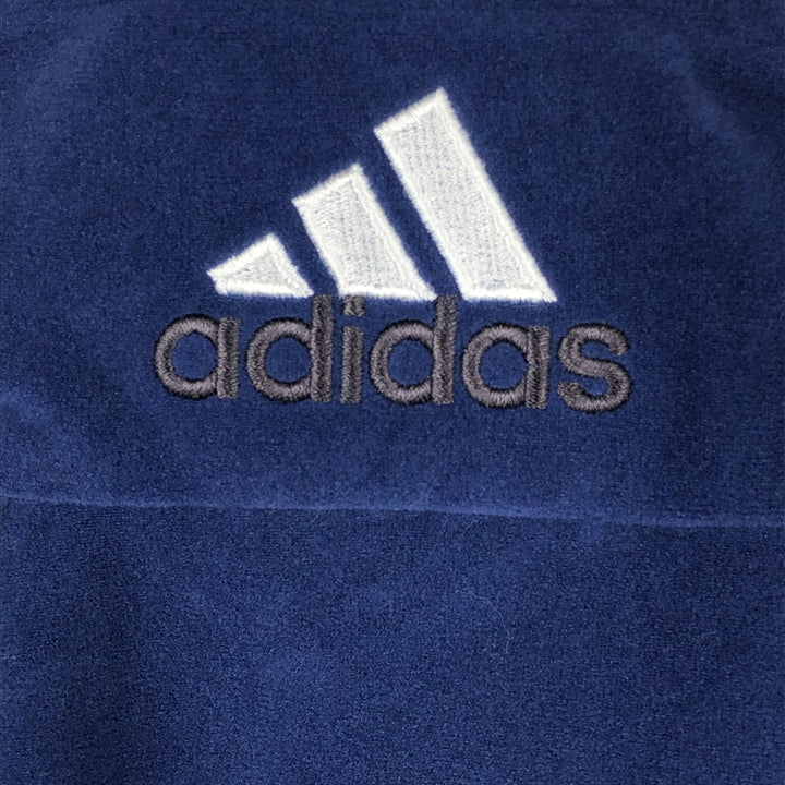 00'S adidas jersey track jacket, men's size L polyester Charcoal Vintage Second Hand