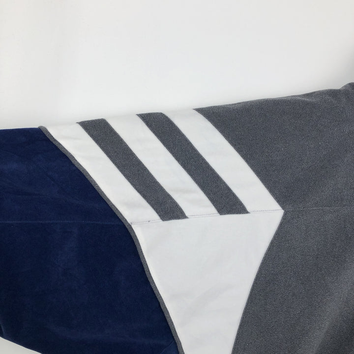 00'S adidas jersey track jacket, men's size L polyester Charcoal Vintage Second Hand