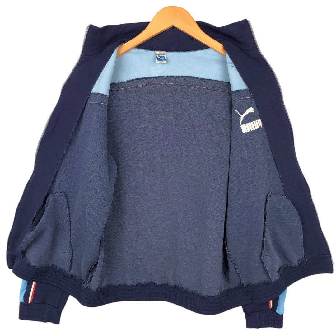 Puma Track Jacket, Made in Spain, Men's Size S (approx.), Vintage polyester Blue type light blue Vintage Second Hand