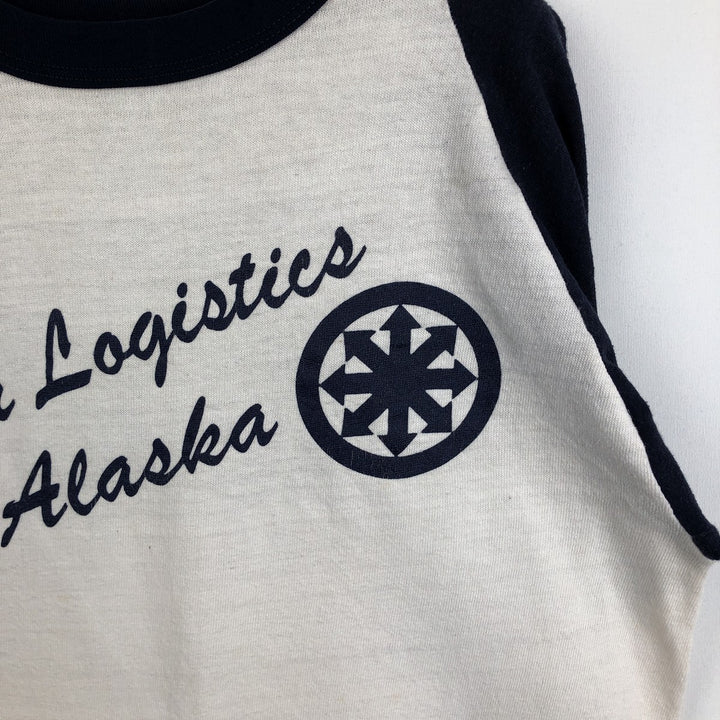 1970'S Vintage 7/8 Sleeve Raglan T-Shirt (Men's Size M equivalent) unclear navy blue type Vintage Second Hand