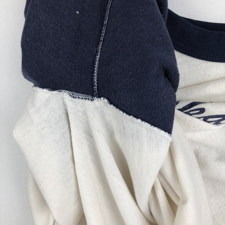 1970'S Vintage 7/8 Sleeve Raglan T-Shirt (Men's Size M equivalent) unclear navy blue type Vintage Second Hand