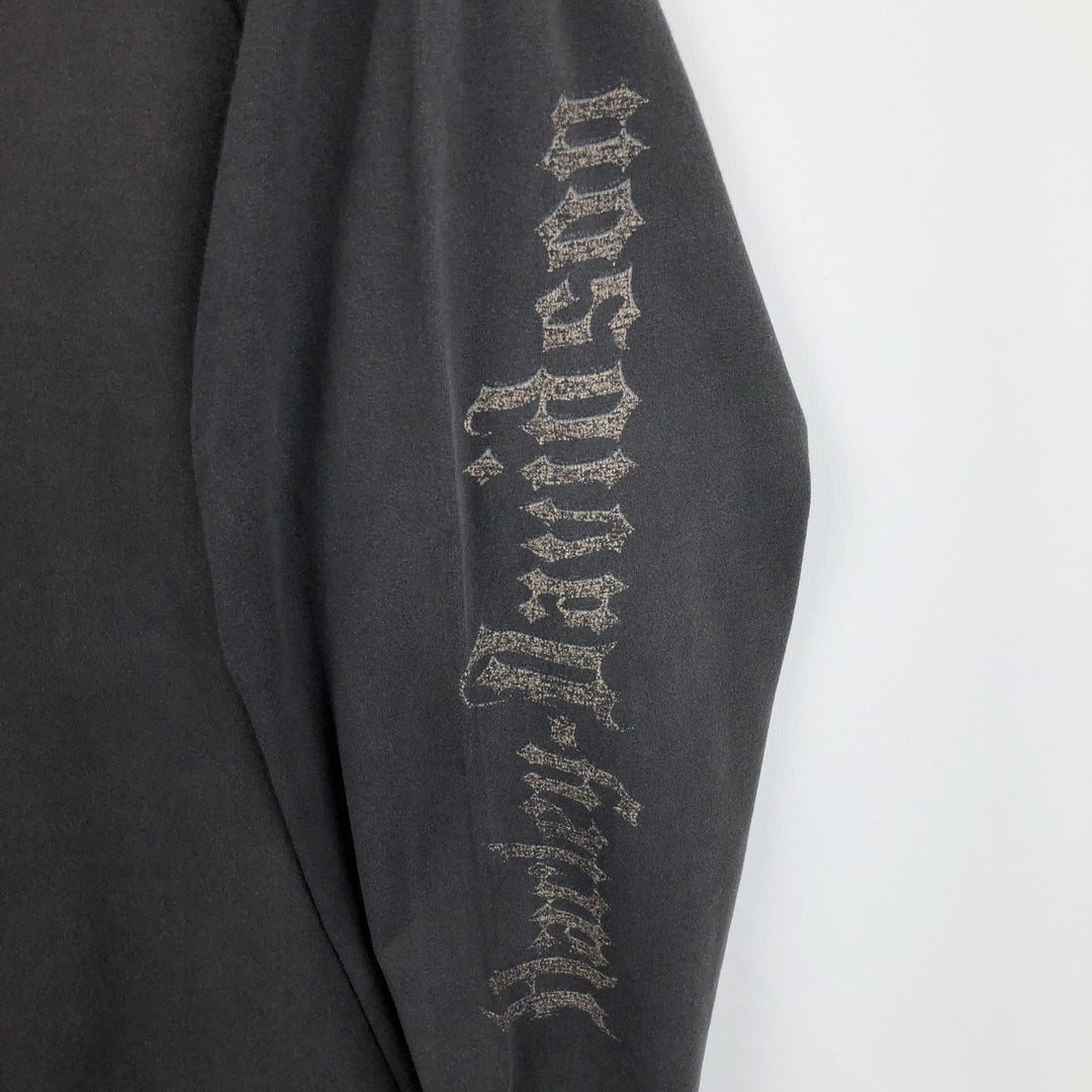 Harley-Davidson Motorcycle Long Sleeve T-Shirt, Men's Size Medium cotton black type Vintage Second Hand