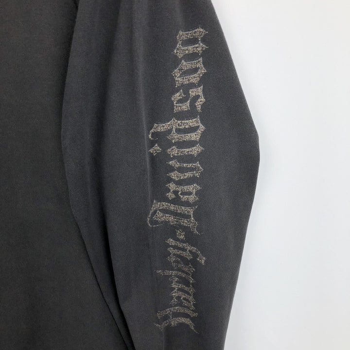 Harley-Davidson Motorcycle Long Sleeve T-Shirt, Men's Size Medium cotton black type Vintage Second Hand