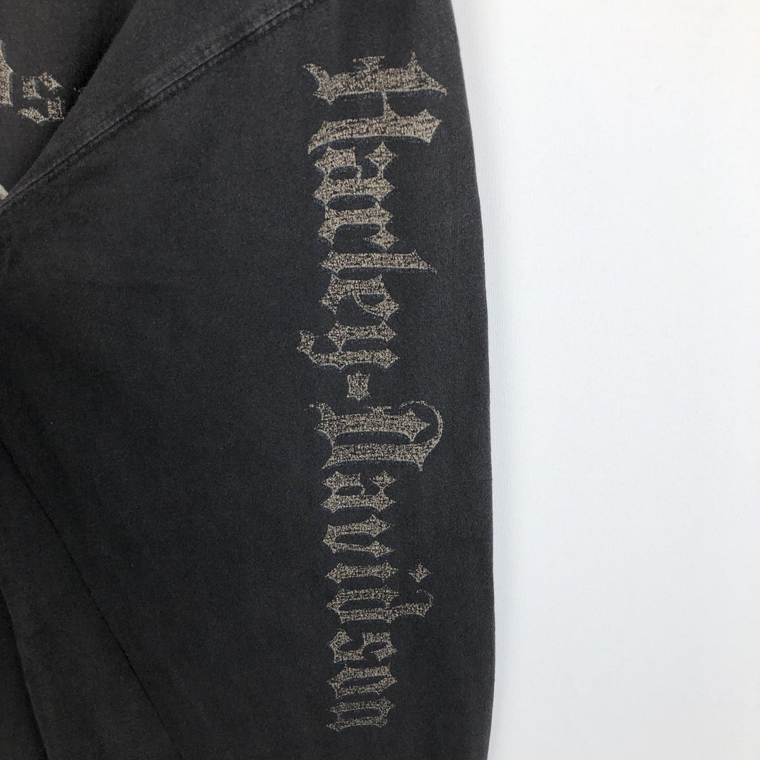 Harley-Davidson Motorcycle Long Sleeve T-Shirt, Men's Size Medium cotton black type Vintage Second Hand