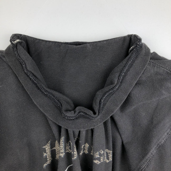 Harley-Davidson Motorcycle Long Sleeve T-Shirt, Men's Size Medium cotton black type Vintage Second Hand
