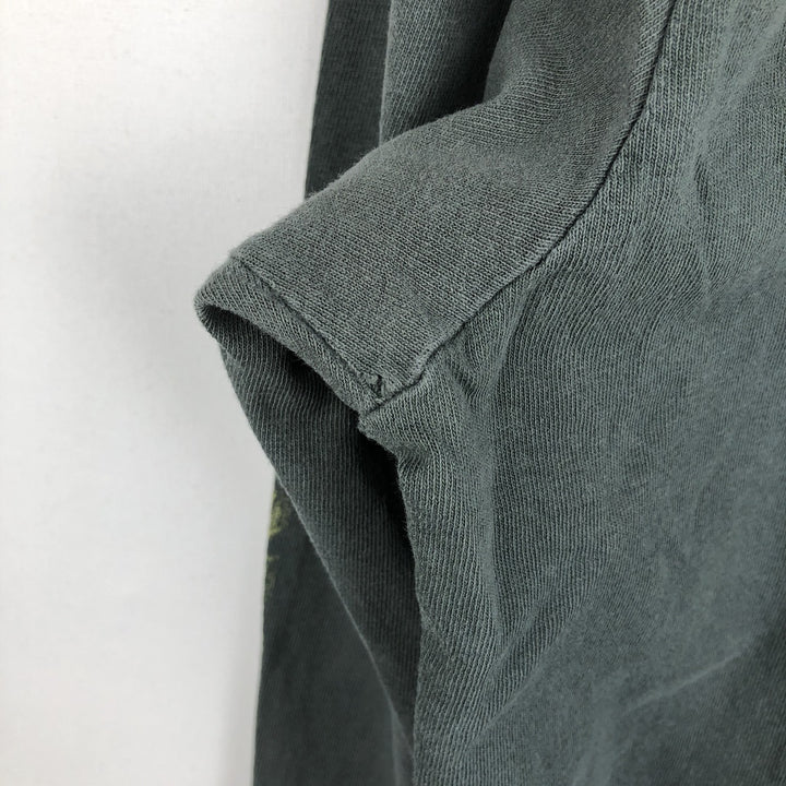 Harley-Davidson Motorcycle Long-Sleeve T-Shirt (Men's Size L) cotton green type Vintage Second Hand