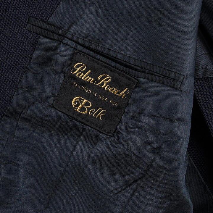 Palm Beach Navy Blazer Tailored Jacket, Men's Size L (approx.) unclear navy blue type Vintage Second Hand