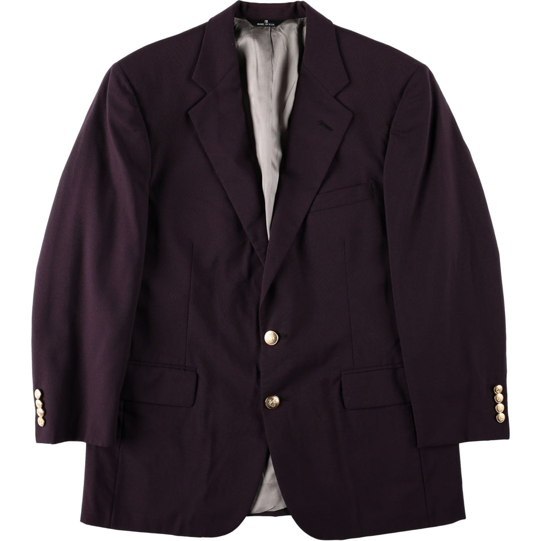~90'S Ralph Lauren CHAPS wool tailored jacket, made in USA, men's size L equivalent. wool purple type Vintage Second Hand