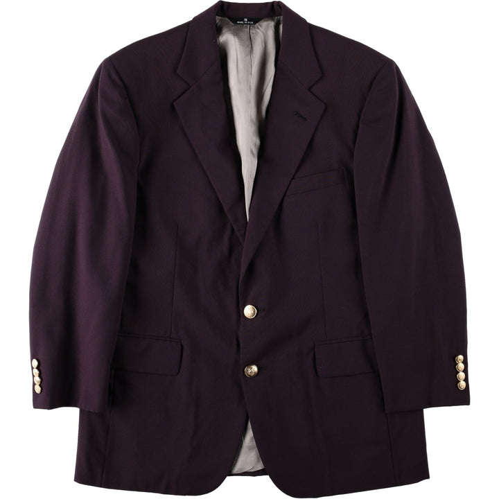 ~90'S Ralph Lauren CHAPS wool tailored jacket, made in USA, men's size L equivalent. wool purple type Vintage Second Hand