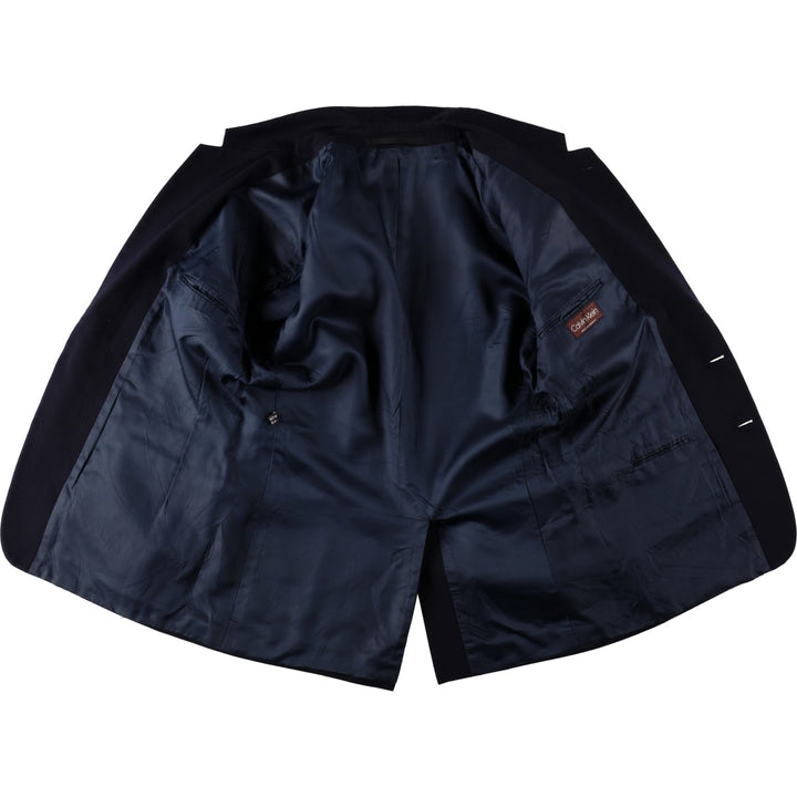 Calvin Klein navy blazer, tailored jacket, made in France, men's size L equivalent. unclear navy blue type Vintage Second Hand