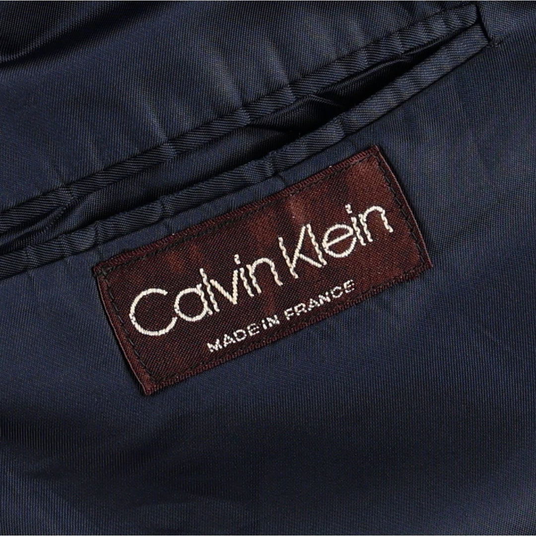 Calvin Klein navy blazer, tailored jacket, made in France, men's size L equivalent. unclear navy blue type Vintage Second Hand