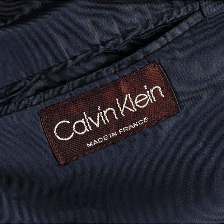 Calvin Klein navy blazer, tailored jacket, made in France, men's size L equivalent. unclear navy blue type Vintage Second Hand