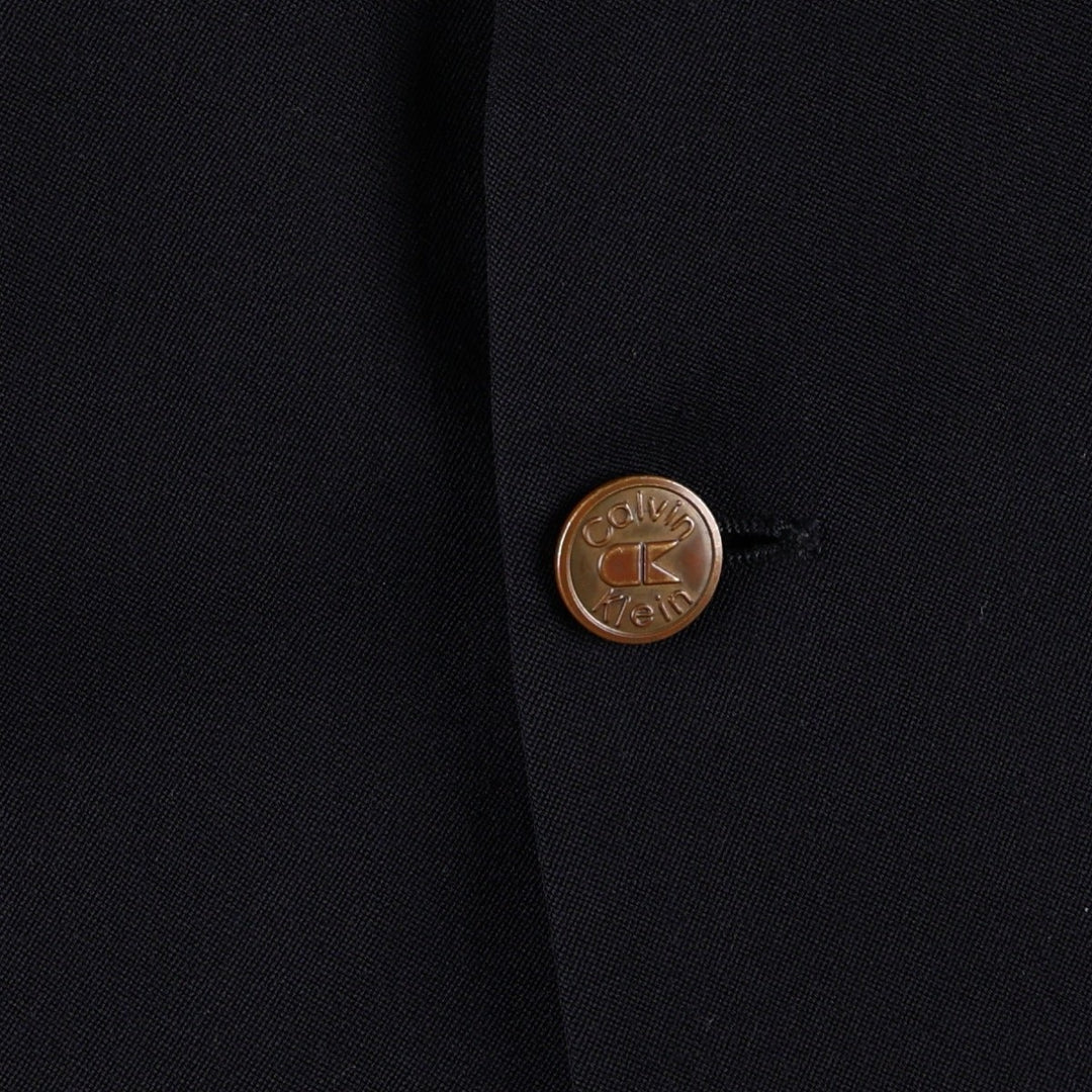 Calvin Klein navy blazer, tailored jacket, made in France, men's size L equivalent. unclear navy blue type Vintage Second Hand