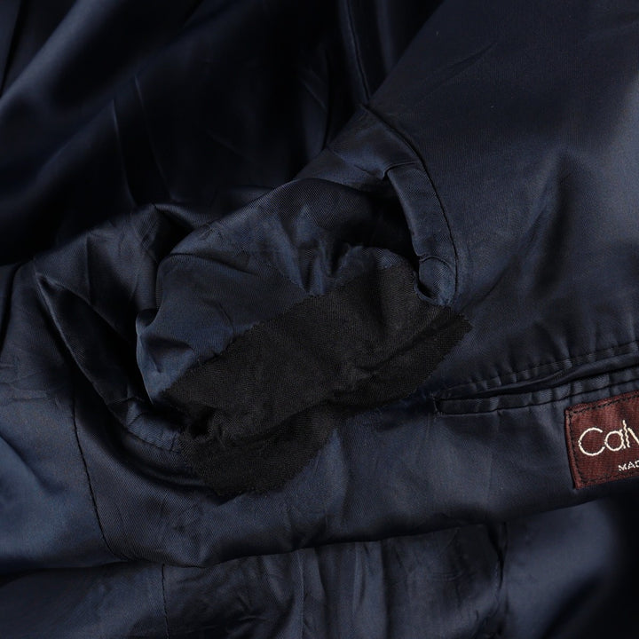 Calvin Klein navy blazer, tailored jacket, made in France, men's size L equivalent. unclear navy blue type Vintage Second Hand
