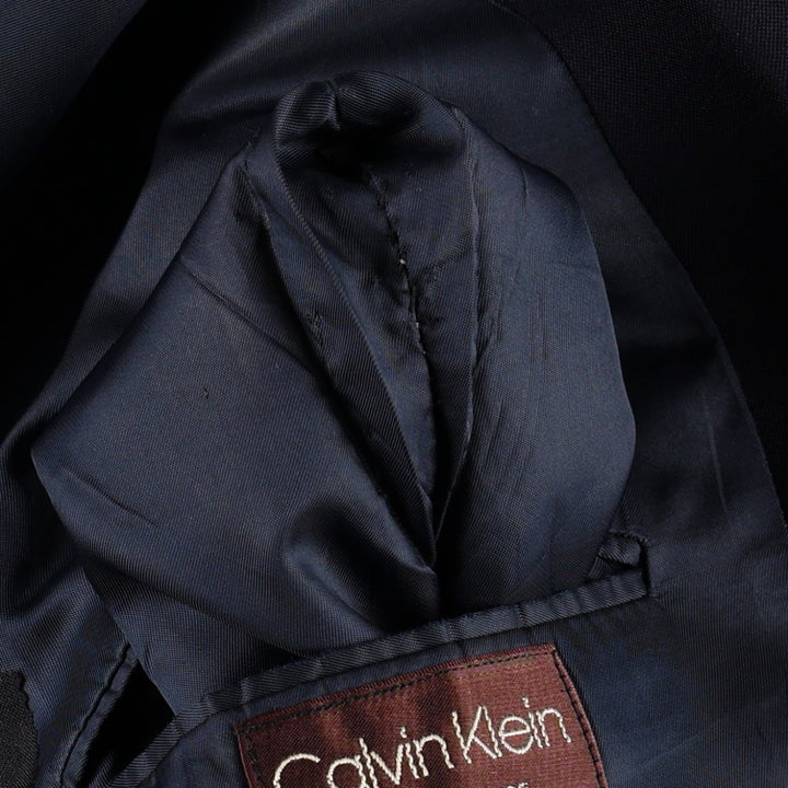 Calvin Klein navy blazer, tailored jacket, made in France, men's size L equivalent. unclear navy blue type Vintage Second Hand