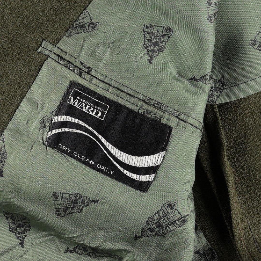 Montgomery Ward tailored jacket, men's size L (approx.), vintage. unclear Khaki type Vintage Second Hand