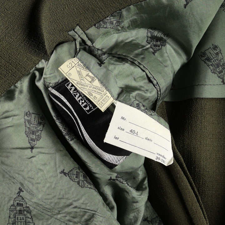 Montgomery Ward tailored jacket, men's size L (approx.), vintage. unclear Khaki type Vintage Second Hand
