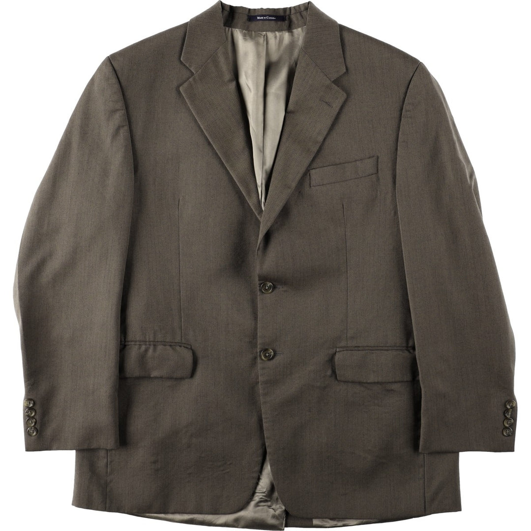 Ralph Lauren Chaps wool tailored jacket, made in Canada, men's size L wool Khaki type Vintage Second Hand