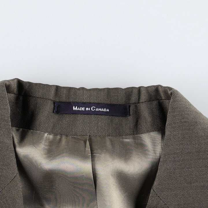 Ralph Lauren Chaps wool tailored jacket, made in Canada, men's size L wool Khaki type Vintage Second Hand