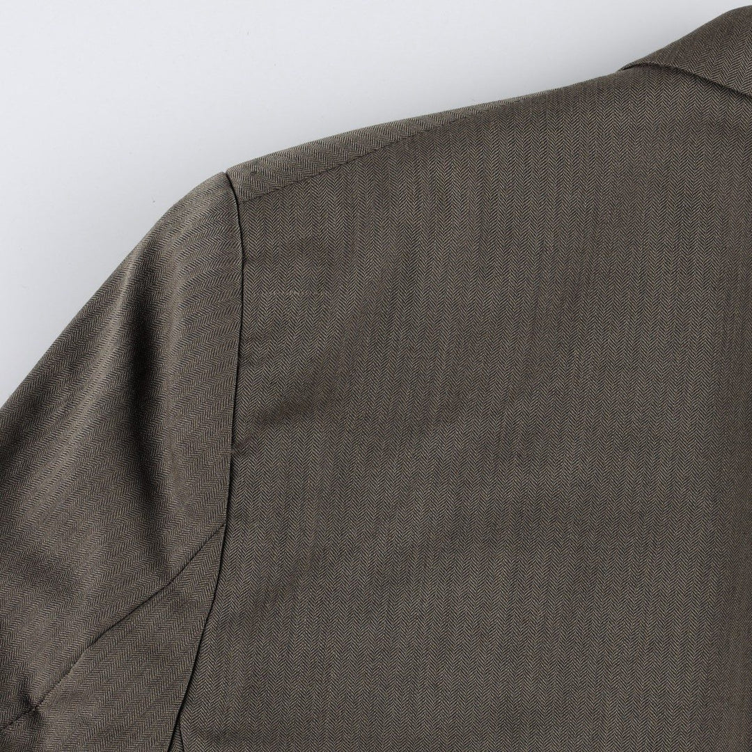 Ralph Lauren Chaps wool tailored jacket, made in Canada, men's size L wool Khaki type Vintage Second Hand