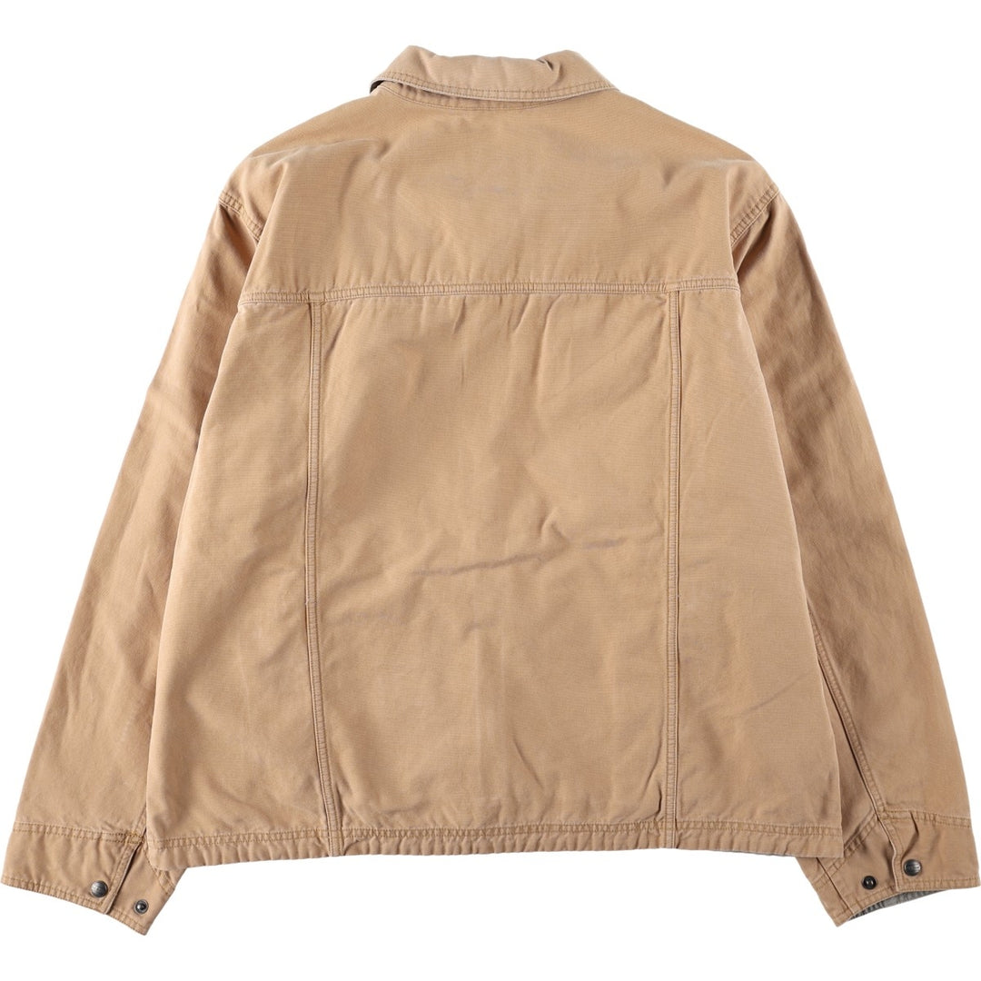2000'S LLBean Collared Duck Cotton Jacket, Men's Size XL (approx.) cotton Khaki type beige Vintage Second Hand
