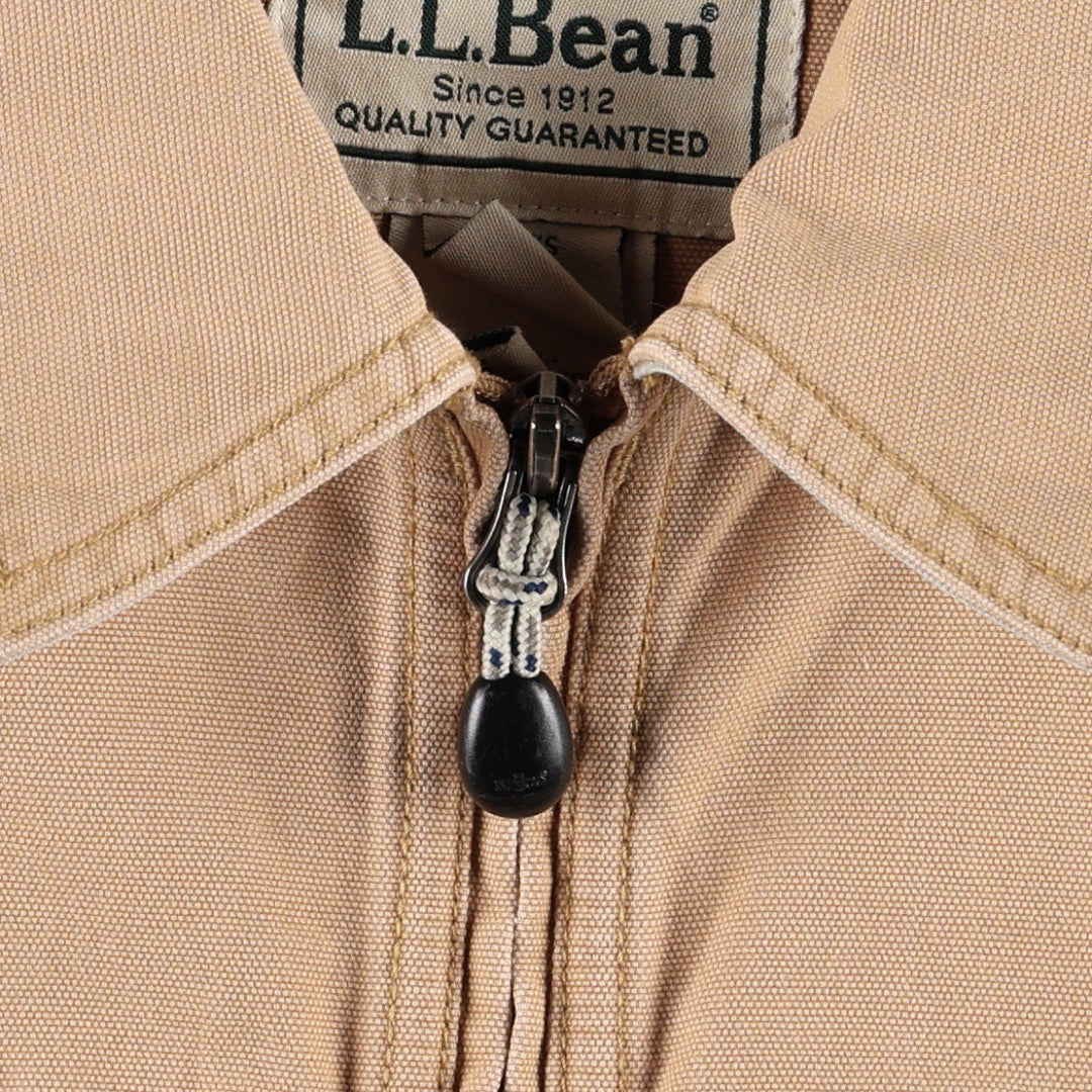 2000'S LLBean Collared Duck Cotton Jacket, Men's Size XL (approx.) cotton Khaki type beige Vintage Second Hand