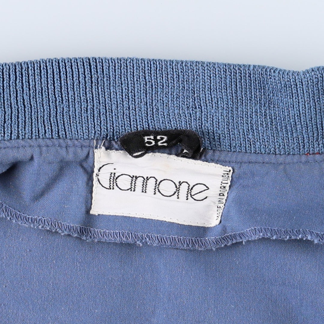 Giannone Cotton Blouson, Men's Size L (approx.) cotton blue type Vintage Second Hand