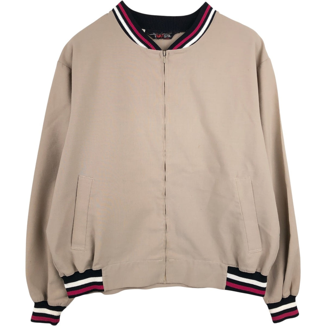 VANS STYLE Blouson, Men's Size M (approx.), Vintage Rayon beige type brown Vintage Second Hand