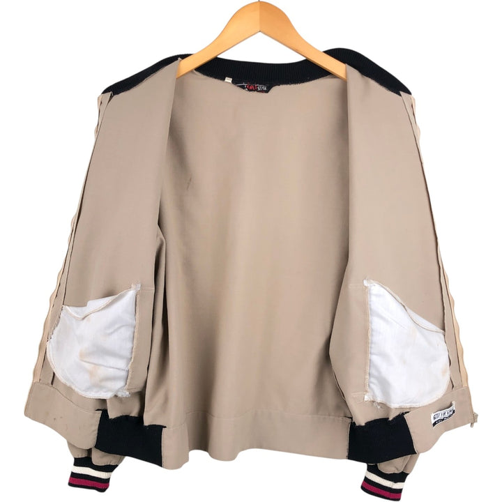 VANS STYLE Blouson, Men's Size M (approx.), Vintage Rayon beige type brown Vintage Second Hand