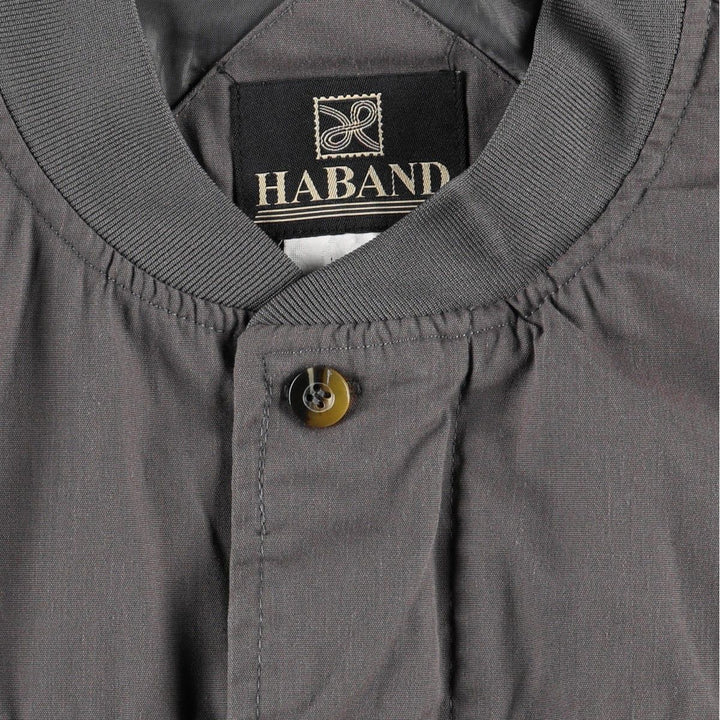 90s~00'S HABAND Derby Jacket Cup Shoulder Jacket Men's XL unclear Charcoal Vintage Second Hand