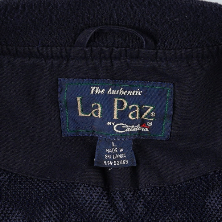 90'S Catalina La Paz Derby Jacket, Cup Shoulder, Men's Size L, Vintage cotton navy blue type Vintage Second Hand