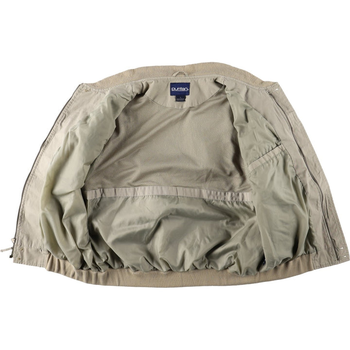 90'S PURITAN Derby Jacket Cup Shoulder Jacket Men's Size L (Equivalent) Vintage cotton Beige type Vintage Second Hand