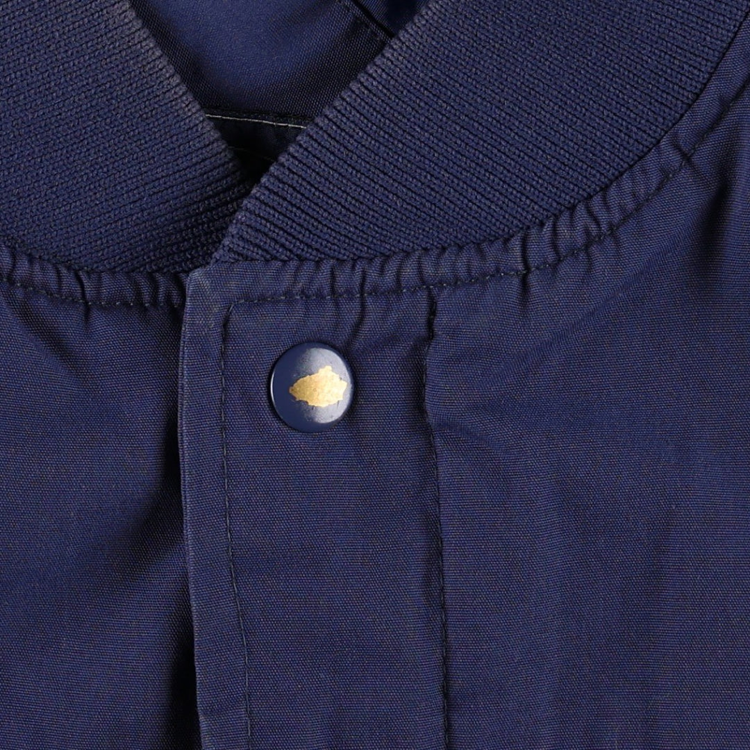 80s-90'S KNIGHTS BRIDGE Derby Jacket Cup Shoulder Jacket Men's XL equivalent polyester navy blue type Vintage Second Hand