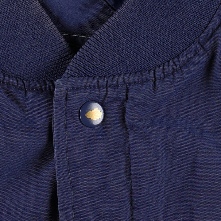 80s-90'S KNIGHTS BRIDGE Derby Jacket Cup Shoulder Jacket Men's XL equivalent polyester navy blue type Vintage Second Hand