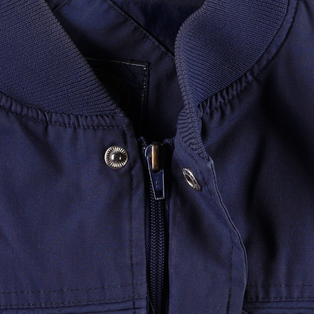 80s-90'S KNIGHTS BRIDGE Derby Jacket Cup Shoulder Jacket Men's XL equivalent polyester navy blue type Vintage Second Hand