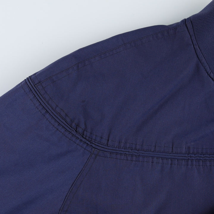 80s-90'S KNIGHTS BRIDGE Derby Jacket Cup Shoulder Jacket Men's XL equivalent polyester navy blue type Vintage Second Hand