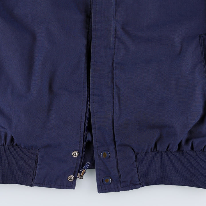 80s-90'S KNIGHTS BRIDGE Derby Jacket Cup Shoulder Jacket Men's XL equivalent polyester navy blue type Vintage Second Hand