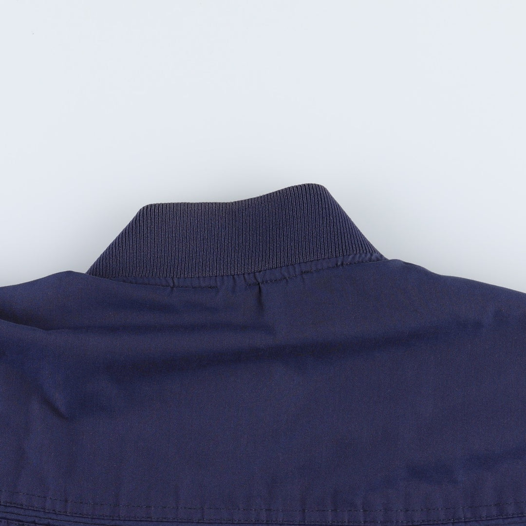 80s-90'S KNIGHTS BRIDGE Derby Jacket Cup Shoulder Jacket Men's XL equivalent polyester navy blue type Vintage Second Hand