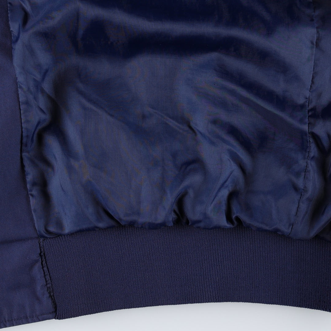 80s-90'S KNIGHTS BRIDGE Derby Jacket Cup Shoulder Jacket Men's XL equivalent polyester navy blue type Vintage Second Hand