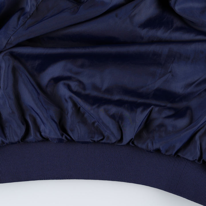 80s-90'S KNIGHTS BRIDGE Derby Jacket Cup Shoulder Jacket Men's XL equivalent polyester navy blue type Vintage Second Hand
