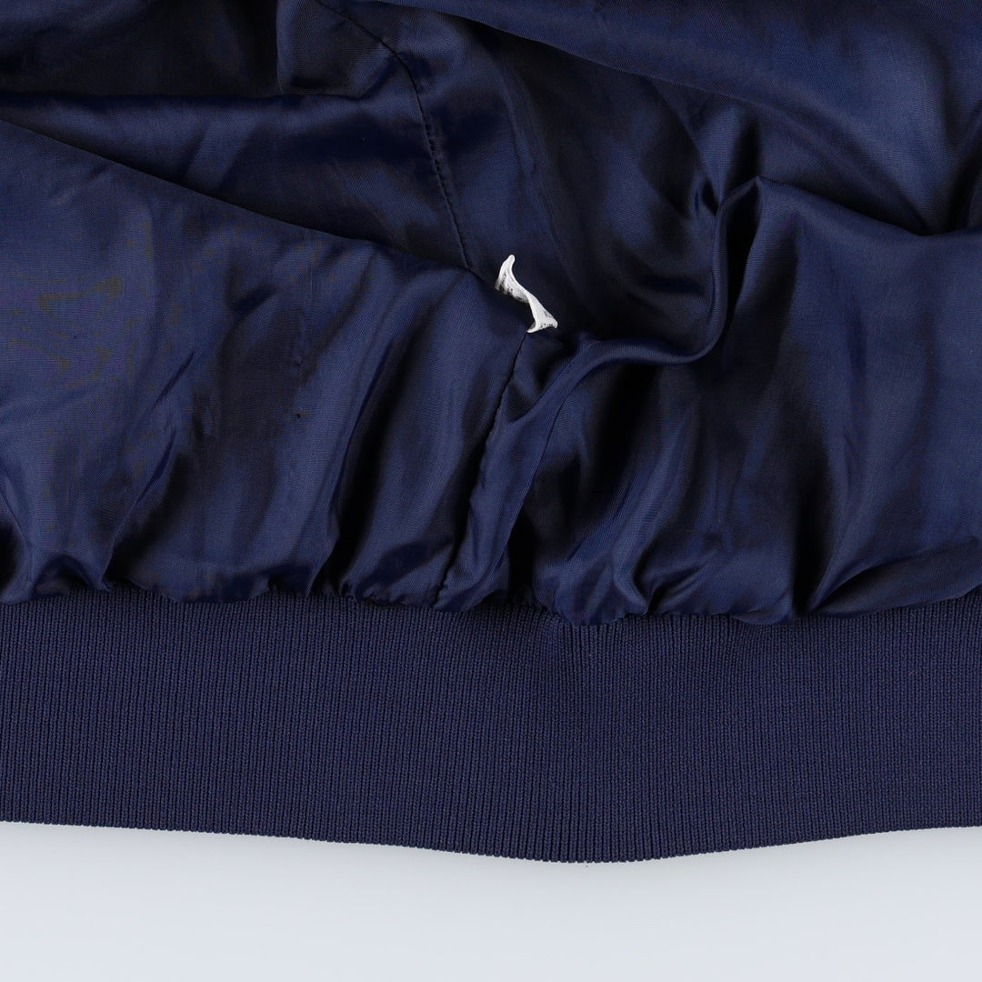 80s-90'S KNIGHTS BRIDGE Derby Jacket Cup Shoulder Jacket Men's XL equivalent polyester navy blue type Vintage Second Hand