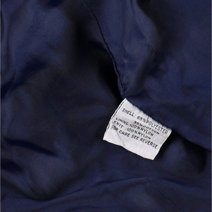 80s-90'S KNIGHTS BRIDGE Derby Jacket Cup Shoulder Jacket Men's XL equivalent polyester navy blue type Vintage Second Hand
