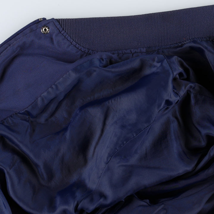 80s-90'S KNIGHTS BRIDGE Derby Jacket Cup Shoulder Jacket Men's XL equivalent polyester navy blue type Vintage Second Hand