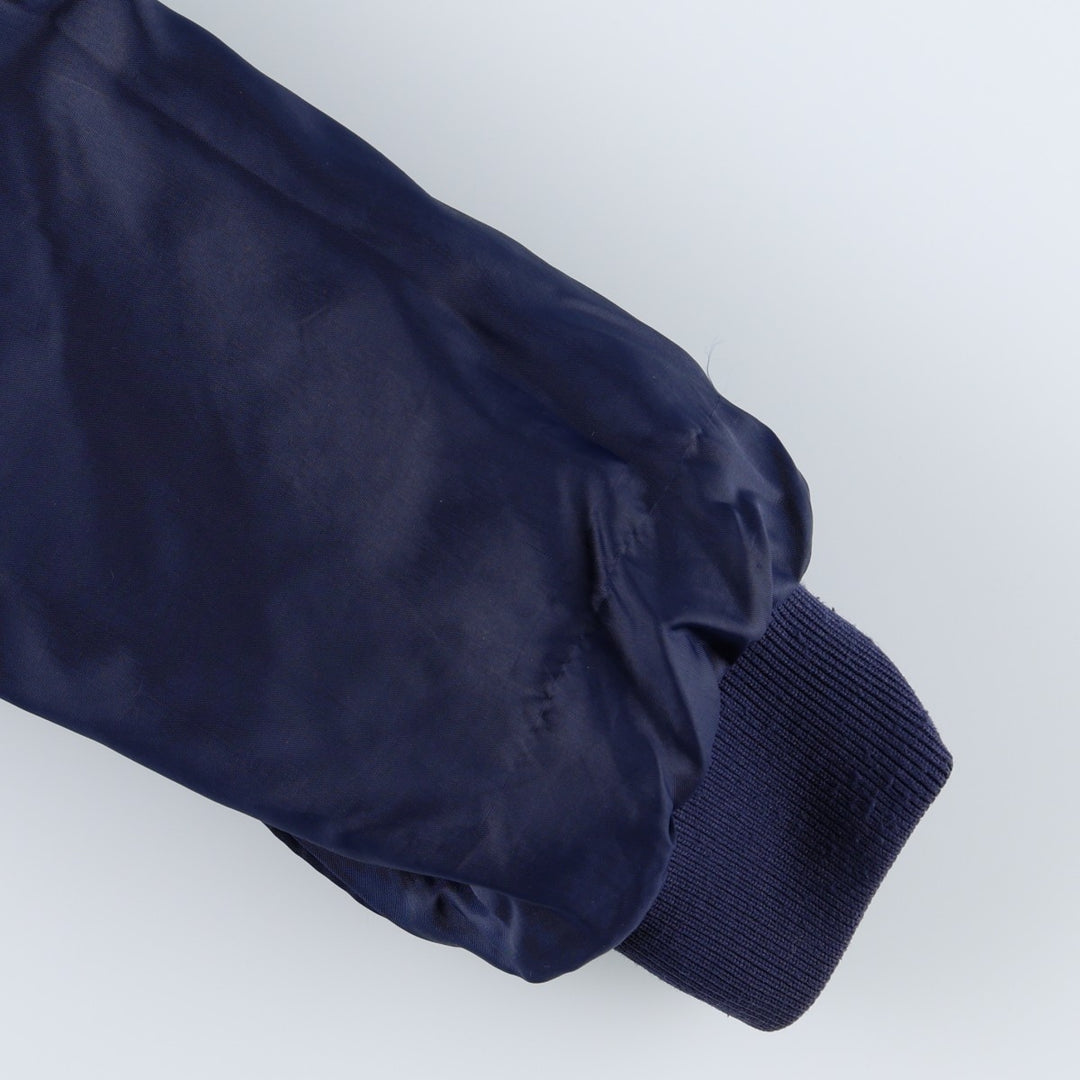 80s-90'S KNIGHTS BRIDGE Derby Jacket Cup Shoulder Jacket Men's XL equivalent polyester navy blue type Vintage Second Hand
